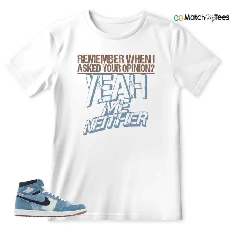 NIKE AIR JORDAN 1 HIGH DENIM SNEAKER Matching Tees t-shirt
