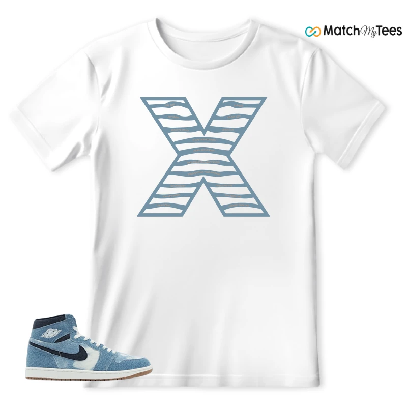 NIKE AIR JORDAN 1 HIGH DENIM SNEAKER Matching Tees t-shirt