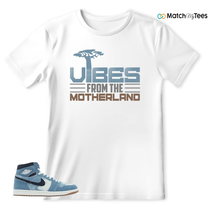 NIKE AIR JORDAN 1 HIGH DENIM SNEAKER Matching Tees t-shirt