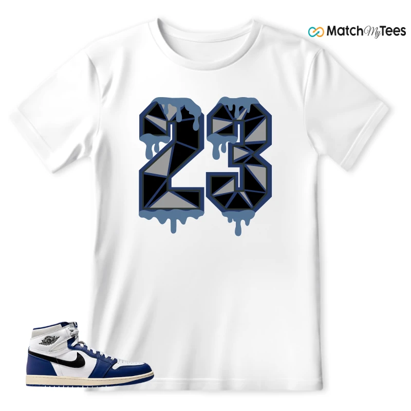 NIKE AIR JORDAN 1 HIGH OG DEEP ROYAL BLUE SNEAKER Matching Tees t-shirt