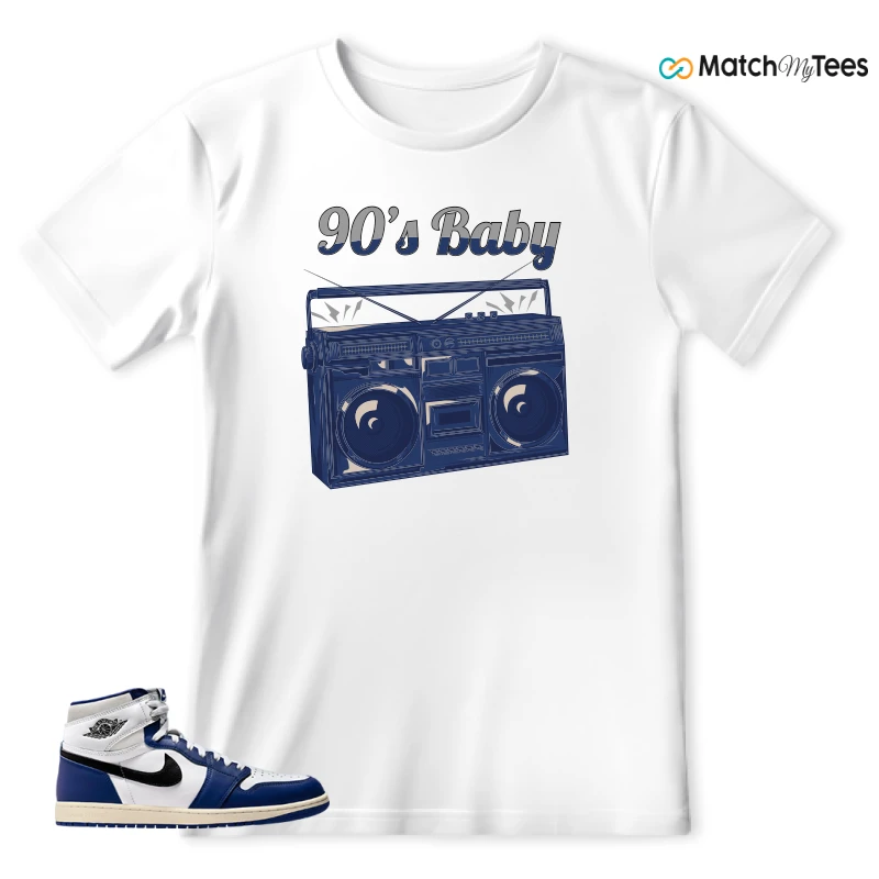 NIKE AIR JORDAN 1 HIGH OG DEEP ROYAL BLUE SNEAKER Matching Tees t-shirt