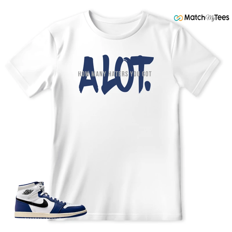 NIKE AIR JORDAN 1 HIGH OG DEEP ROYAL BLUE SNEAKER Matching Tees t-shirt