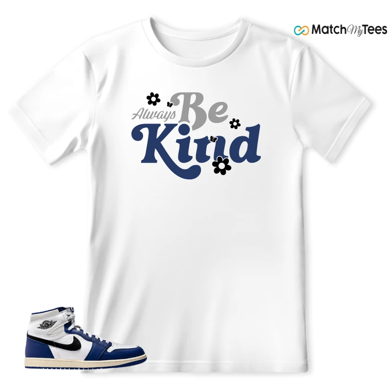 NIKE AIR JORDAN 1 HIGH OG DEEP ROYAL BLUE SNEAKER Matching Tees t-shirt