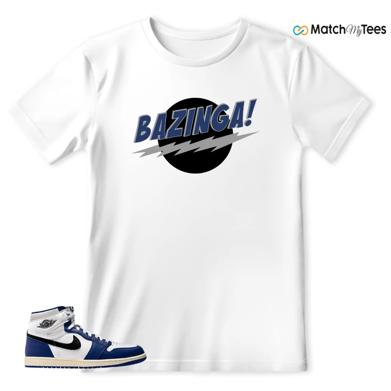 NIKE AIR JORDAN 1 HIGH OG DEEP ROYAL BLUE SNEAKER Matching Tees T-shirt for Men