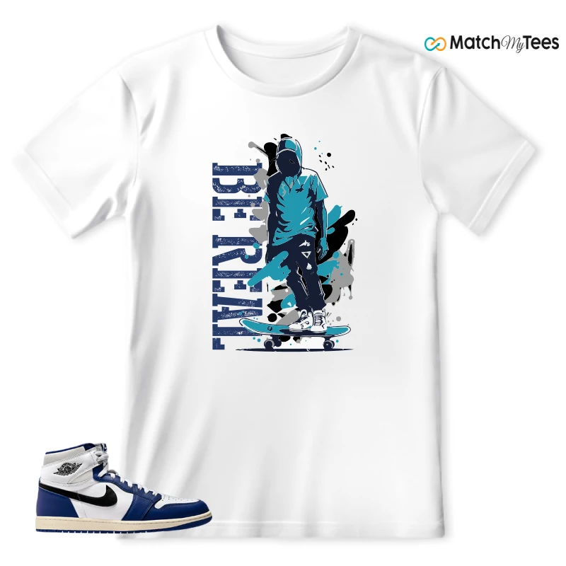 NIKE AIR JORDAN 1 HIGH OG DEEP ROYAL BLUE SNEAKER Matching Tees t-shirt