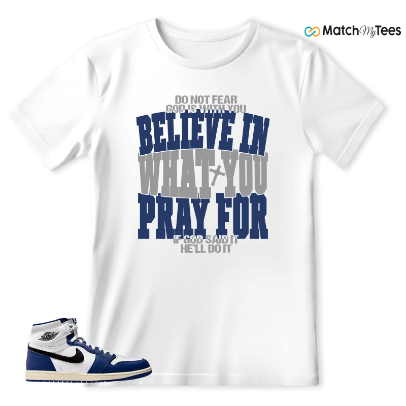 NIKE AIR JORDAN 1 HIGH OG DEEP ROYAL BLUE SNEAKER Matching Tees t-shirt