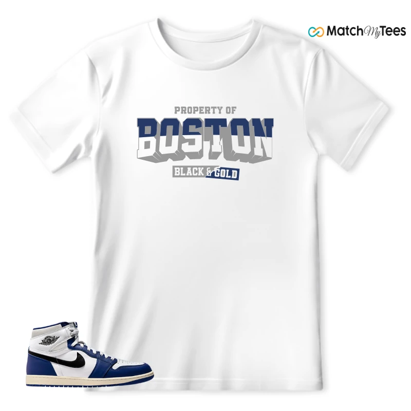 NIKE AIR JORDAN 1 HIGH OG DEEP ROYAL BLUE SNEAKER Matching Tees t-shirt