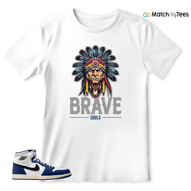 NIKE AIR JORDAN 1 HIGH OG DEEP ROYAL BLUE SNEAKER Matching Tees t-shirt