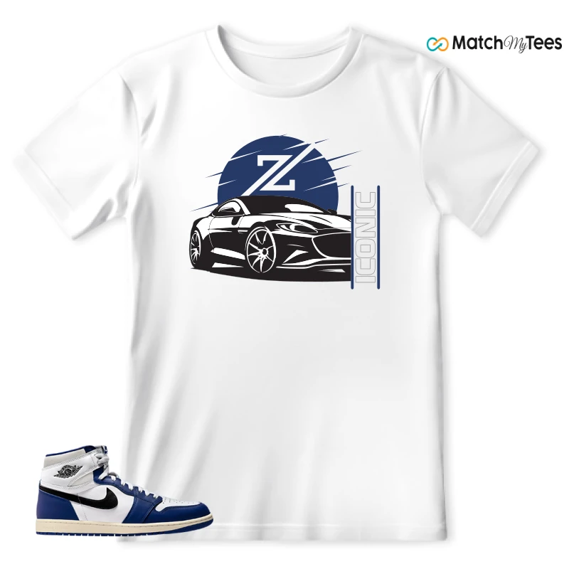NIKE AIR JORDAN 1 HIGH OG DEEP ROYAL BLUE SNEAKER Matching Tees t-shirt
