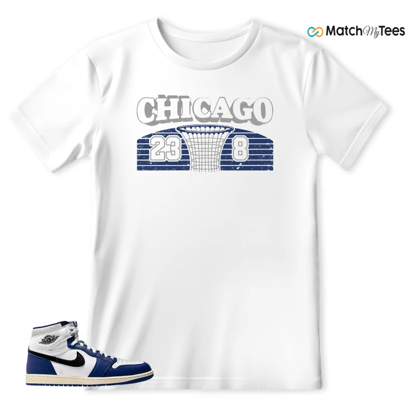 NIKE AIR JORDAN 1 HIGH OG DEEP ROYAL BLUE SNEAKER Matching Tees t-shirt
