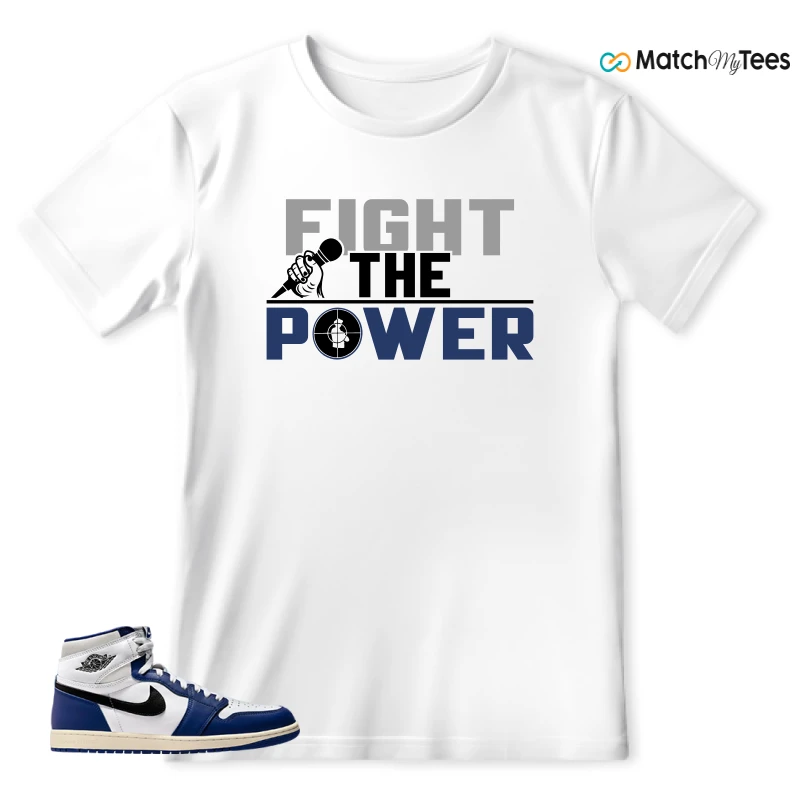 NIKE AIR JORDAN 1 HIGH OG DEEP ROYAL BLUE SNEAKER Matching Tees t-shirt