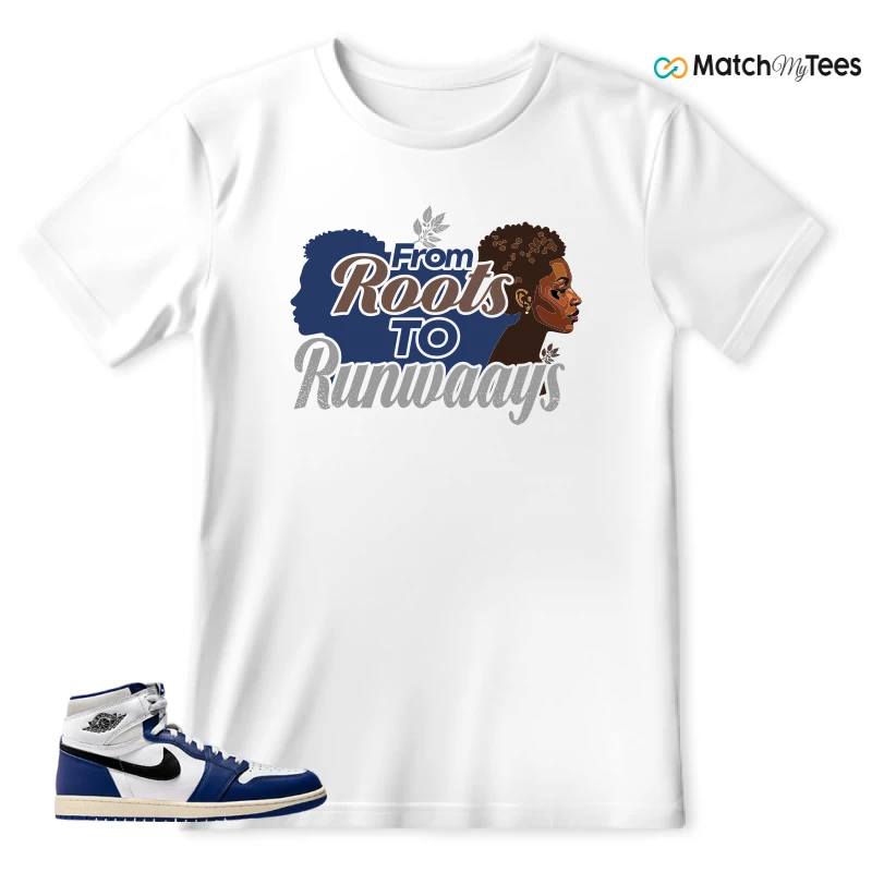 NIKE AIR JORDAN 1 HIGH OG DEEP ROYAL BLUE SNEAKER Matching Tees t-shirt