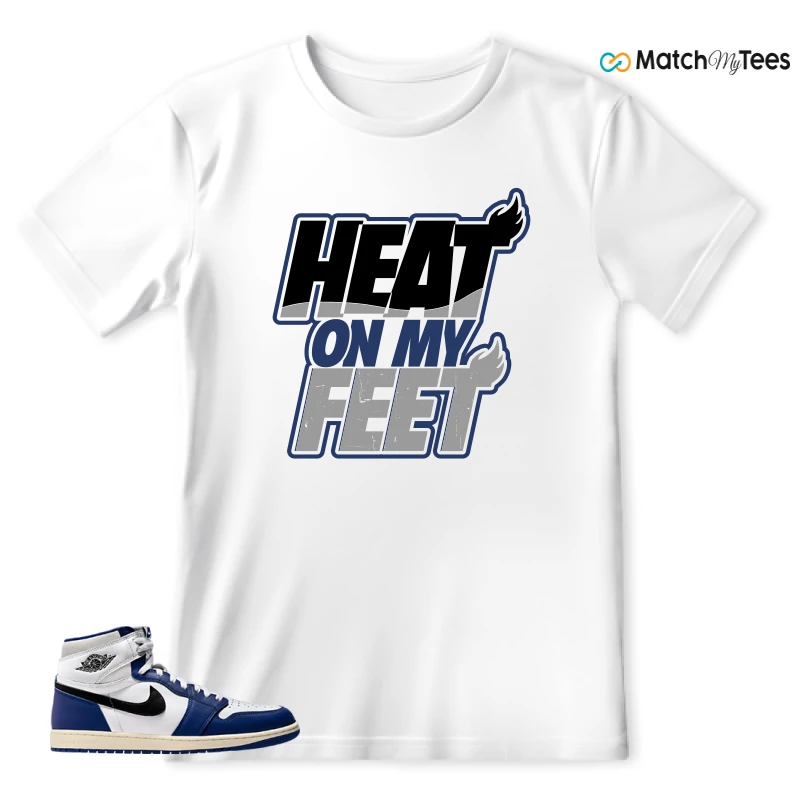 NIKE AIR JORDAN 1 HIGH OG DEEP ROYAL BLUE SNEAKER Matching Tees t-shirt