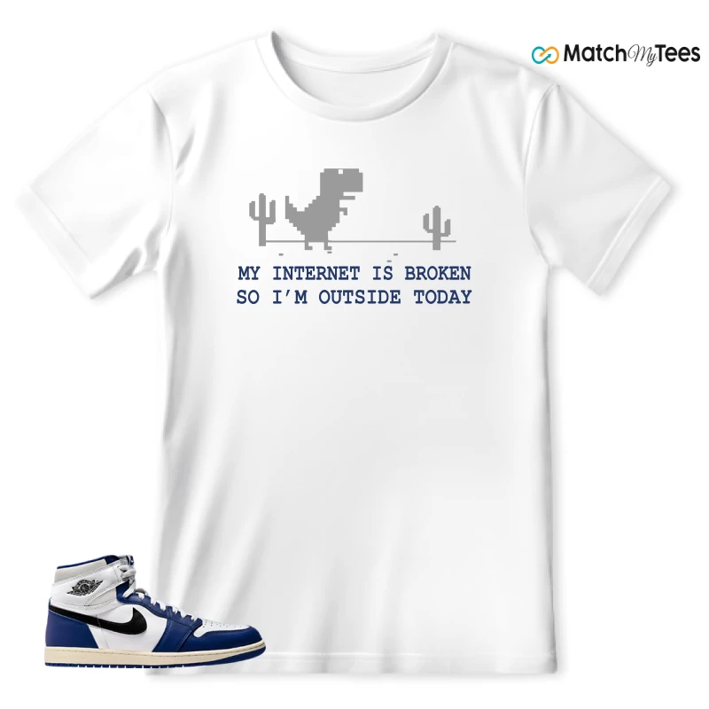 NIKE AIR JORDAN 1 HIGH OG DEEP ROYAL BLUE SNEAKER Matching Tees T-shirt for Men