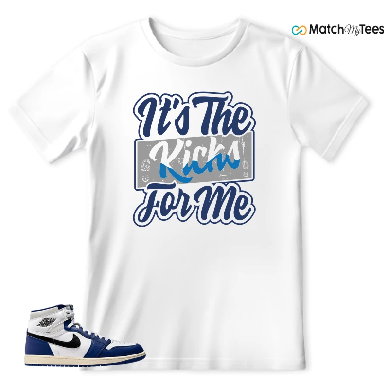 NIKE AIR JORDAN 1 HIGH OG DEEP ROYAL BLUE SNEAKER Matching Tees t-shirt