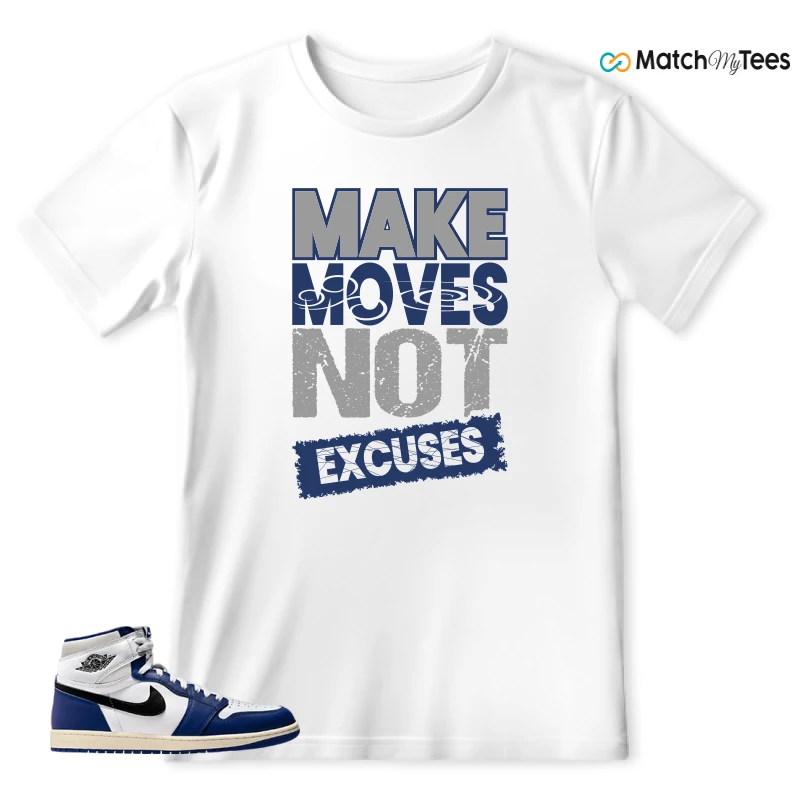 NIKE AIR JORDAN 1 HIGH OG DEEP ROYAL BLUE SNEAKER Matching Tees t-shirt