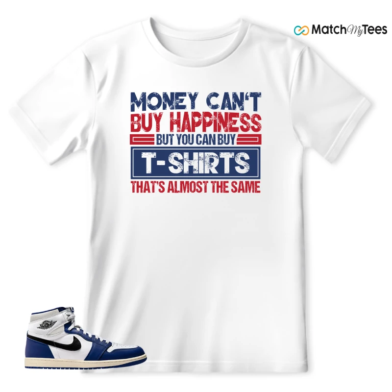 NIKE AIR JORDAN 1 HIGH OG DEEP ROYAL BLUE SNEAKER Matching Tees t-shirt