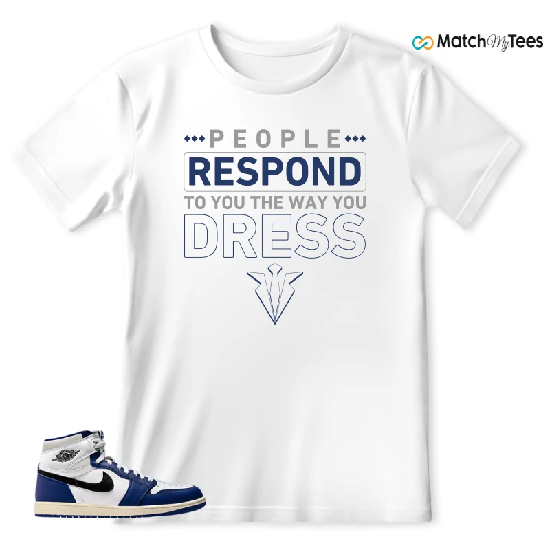 NIKE AIR JORDAN 1 HIGH OG DEEP ROYAL BLUE SNEAKER Matching Tees t-shirt