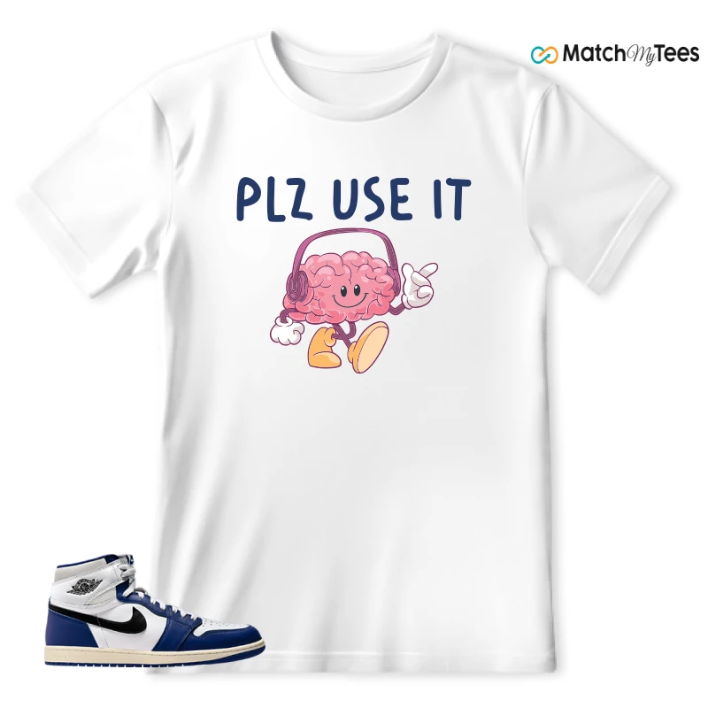 NIKE AIR JORDAN 1 HIGH OG DEEP ROYAL BLUE SNEAKER Matching Tees T-shirt for Men