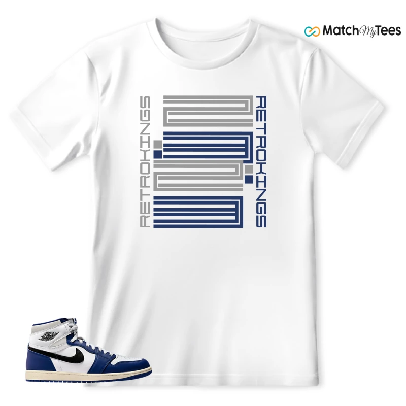 NIKE AIR JORDAN 1 HIGH OG DEEP ROYAL BLUE SNEAKER Matching Tees t-shirt