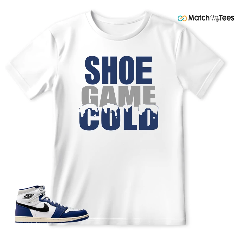 NIKE AIR JORDAN 1 HIGH OG DEEP ROYAL BLUE SNEAKER Matching Tees t-shirt