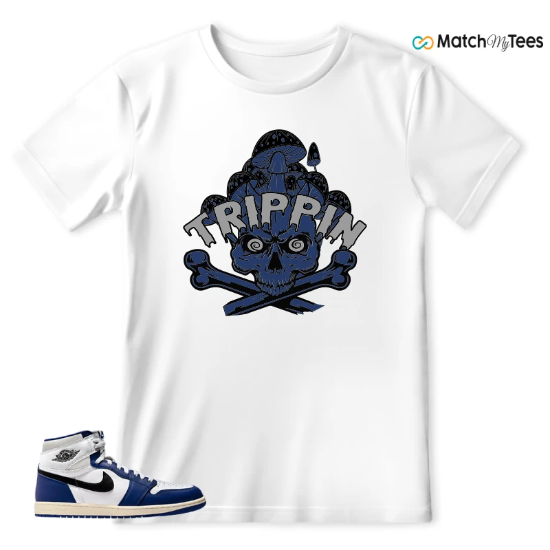 NIKE AIR JORDAN 1 HIGH OG DEEP ROYAL BLUE SNEAKER Matching Tees t-shirt