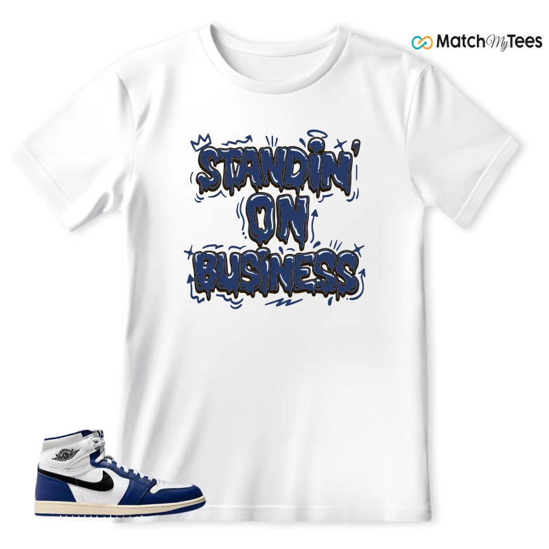 NIKE AIR JORDAN 1 HIGH OG DEEP ROYAL BLUE SNEAKER Matching Tees t-shirt