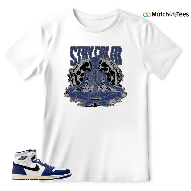 NIKE AIR JORDAN 1 HIGH OG DEEP ROYAL BLUE SNEAKER Matching Tees t-shirt