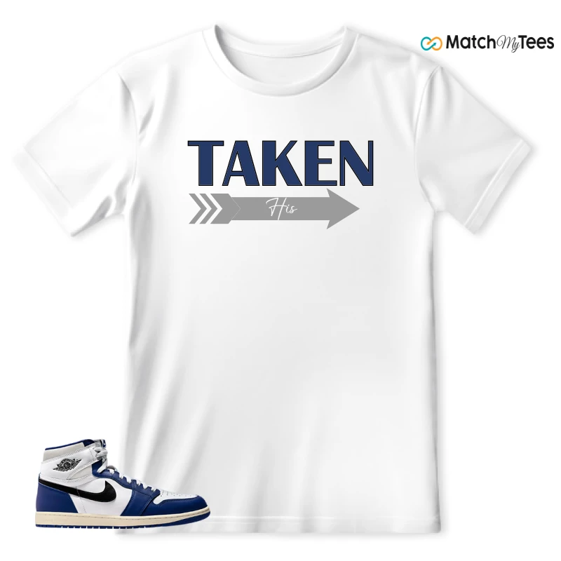 NIKE AIR JORDAN 1 HIGH OG DEEP ROYAL BLUE SNEAKER Matching Tees t-shirt