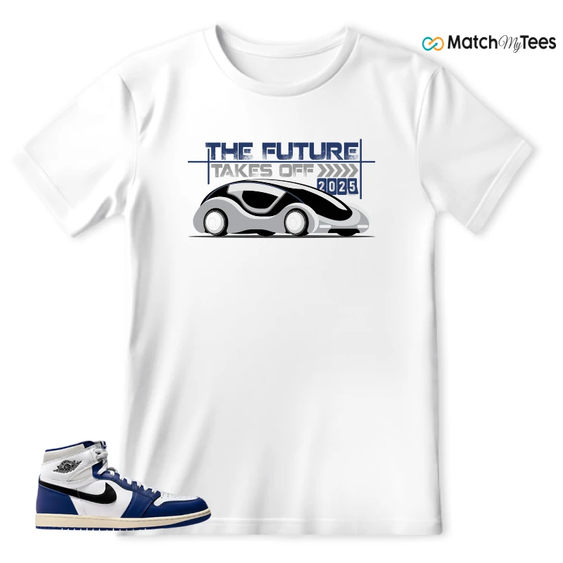 NIKE AIR JORDAN 1 HIGH OG DEEP ROYAL BLUE SNEAKER Matching Tees t-shirt