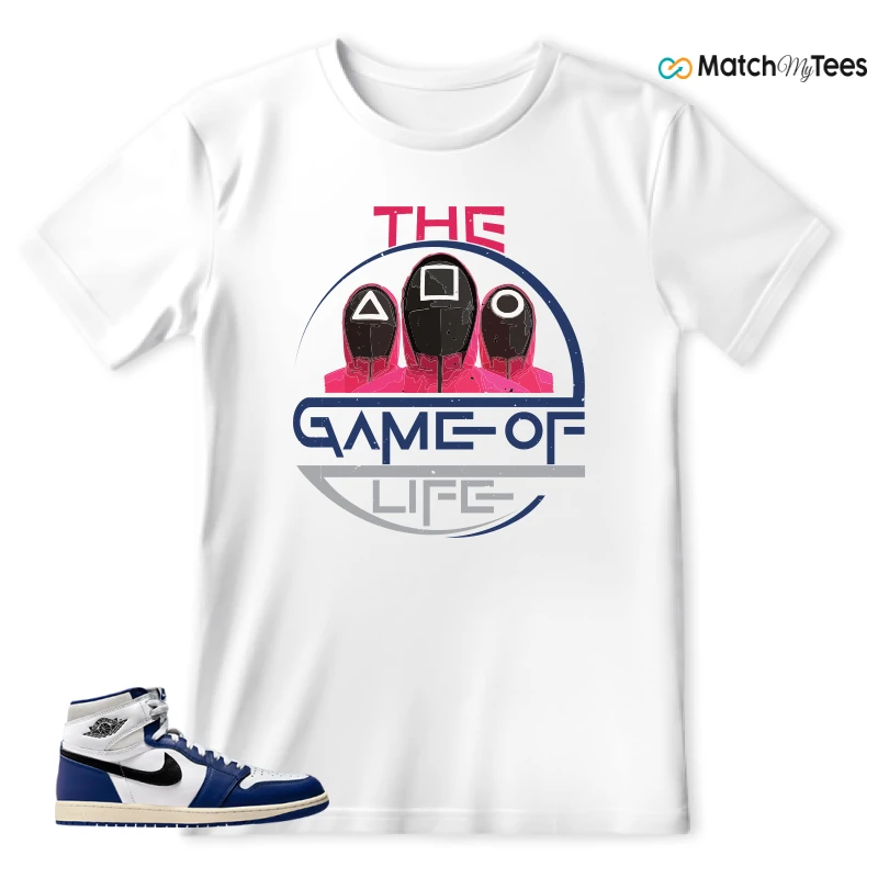 NIKE AIR JORDAN 1 HIGH OG DEEP ROYAL BLUE SNEAKER Matching Tees t-shirt