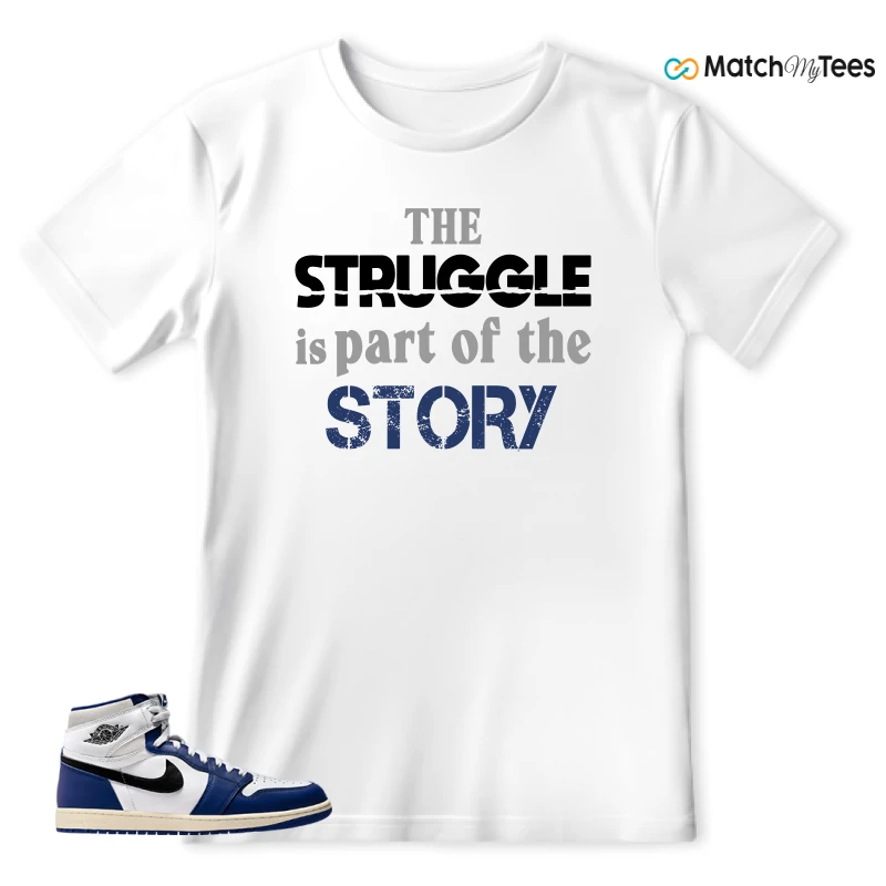NIKE AIR JORDAN 1 HIGH OG DEEP ROYAL BLUE SNEAKER Matching Tees t-shirt