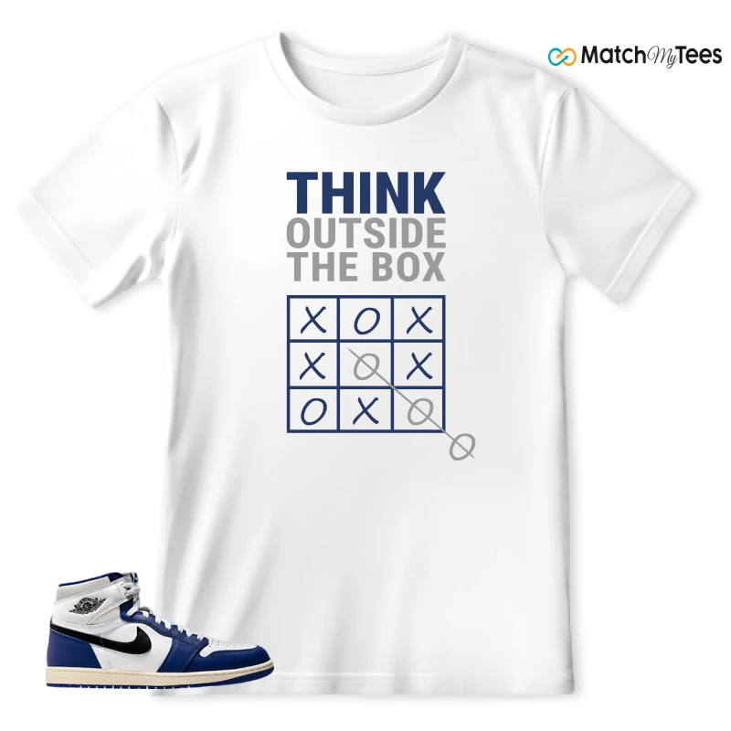 NIKE AIR JORDAN 1 HIGH OG DEEP ROYAL BLUE SNEAKER Matching Tees t-shirt