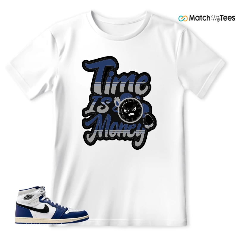 NIKE AIR JORDAN 1 HIGH OG DEEP ROYAL BLUE SNEAKER Matching Tees t-shirt