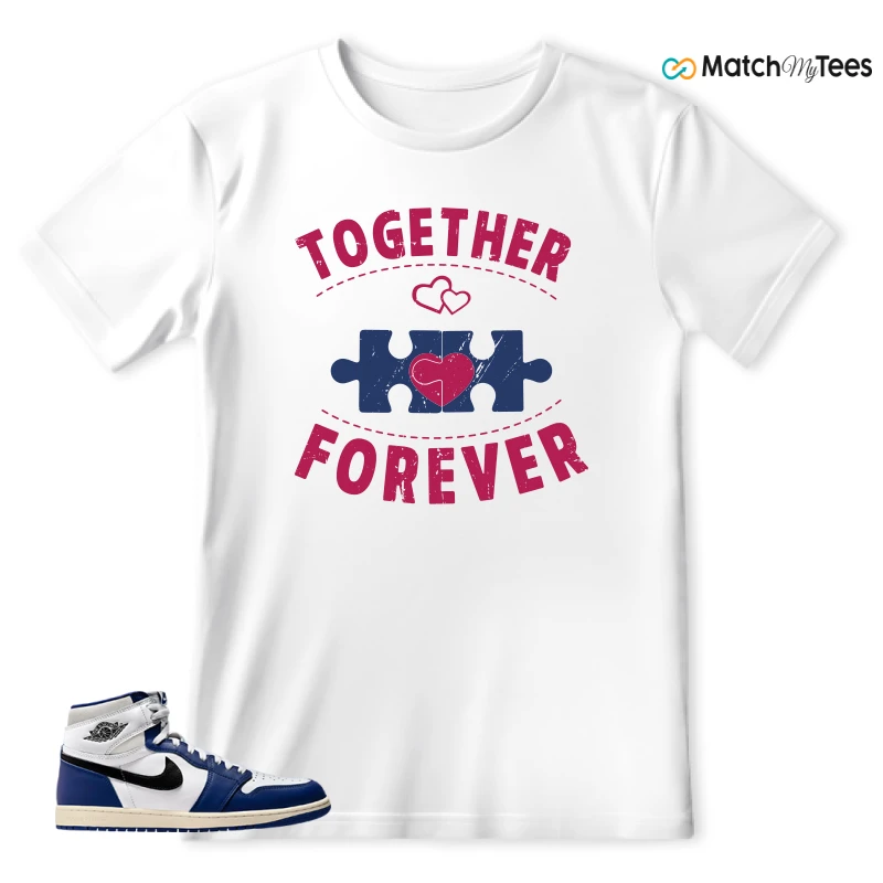 NIKE AIR JORDAN 1 HIGH OG DEEP ROYAL BLUE SNEAKER Matching Tees t-shirt