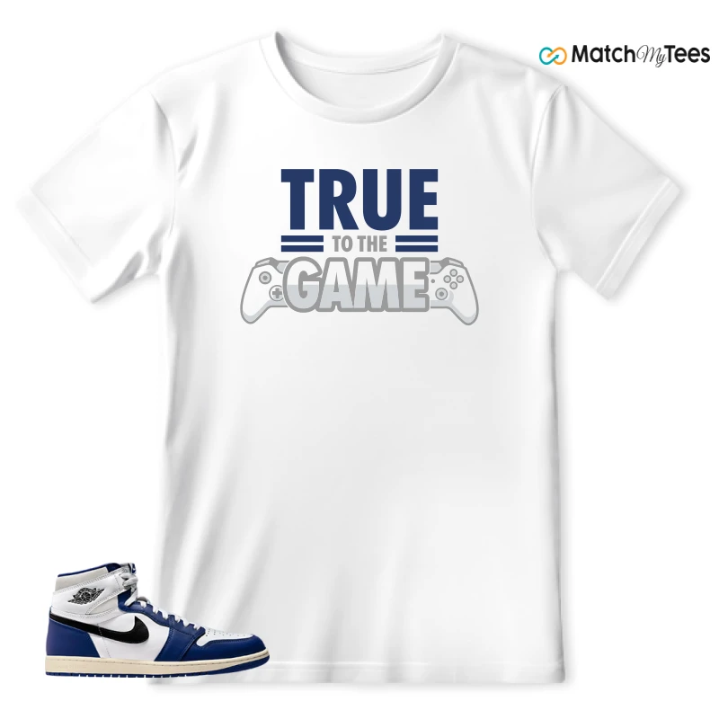 NIKE AIR JORDAN 1 HIGH OG DEEP ROYAL BLUE SNEAKER Matching Tees t-shirt