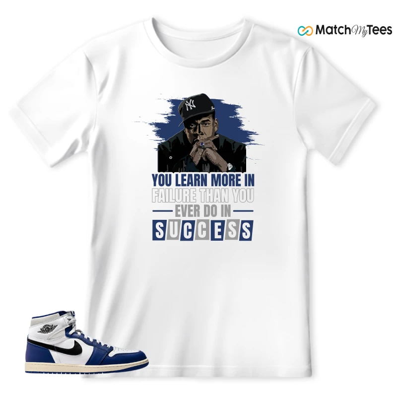 NIKE AIR JORDAN 1 HIGH OG DEEP ROYAL BLUE SNEAKER Matching Tees t-shirt