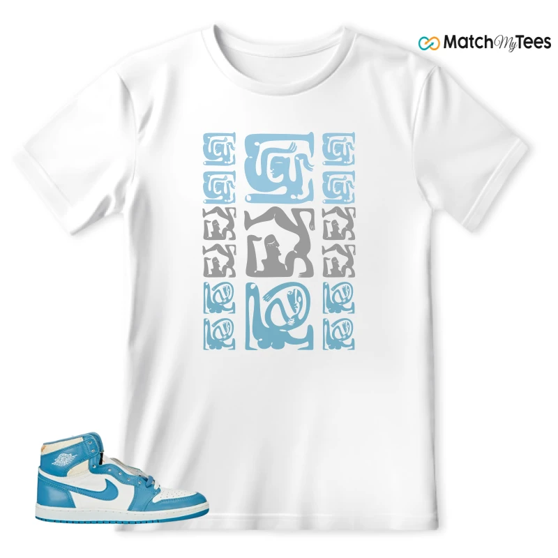 NIKE AIR JORDAN 1 HIGH OG UNC REIMAGINED SNEAKER Matching Tees t-shirt
