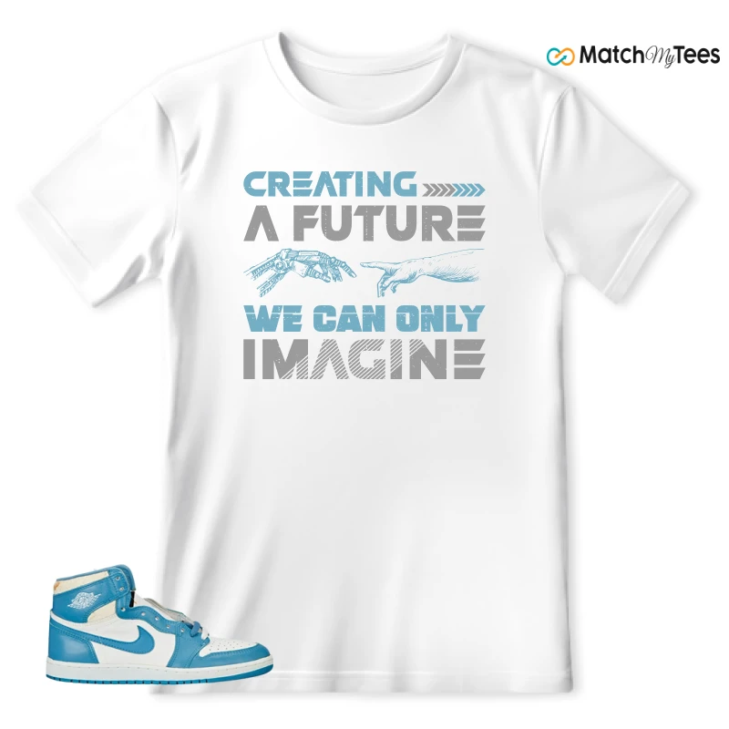 NIKE AIR JORDAN 1 HIGH OG UNC REIMAGINED SNEAKER Matching Tees t-shirt