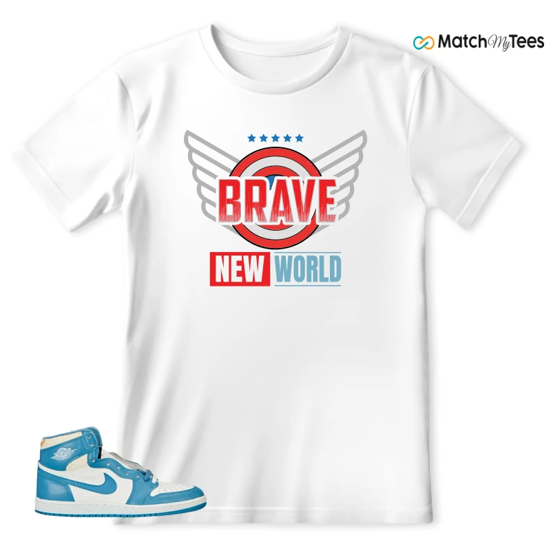 NIKE AIR JORDAN 1 HIGH OG UNC REIMAGINED SNEAKER Matching Tees t-shirt