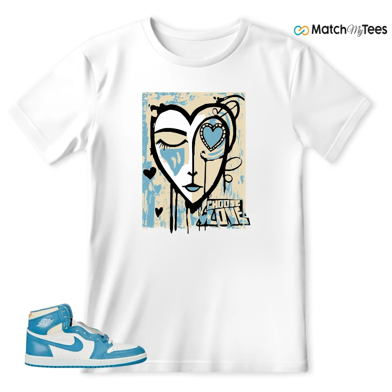 NIKE AIR JORDAN 1 HIGH OG UNC REIMAGINED SNEAKER Matching Tees t-shirt