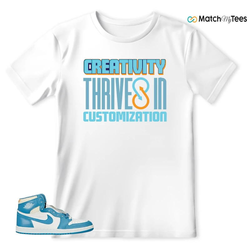 NIKE AIR JORDAN 1 HIGH OG UNC REIMAGINED SNEAKER Matching Tees t-shirt