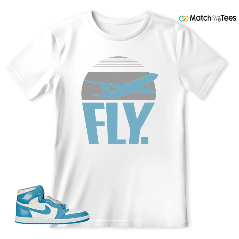 NIKE AIR JORDAN 1 HIGH OG UNC REIMAGINED SNEAKER Matching Tees t-shirt