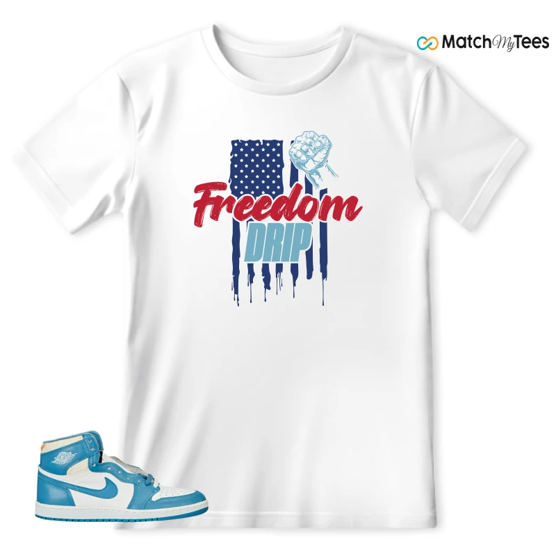NIKE AIR JORDAN 1 HIGH OG UNC REIMAGINED SNEAKER Matching Tees t-shirt