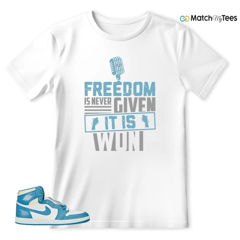NIKE AIR JORDAN 1 HIGH OG UNC REIMAGINED SNEAKER Matching Tees t-shirt