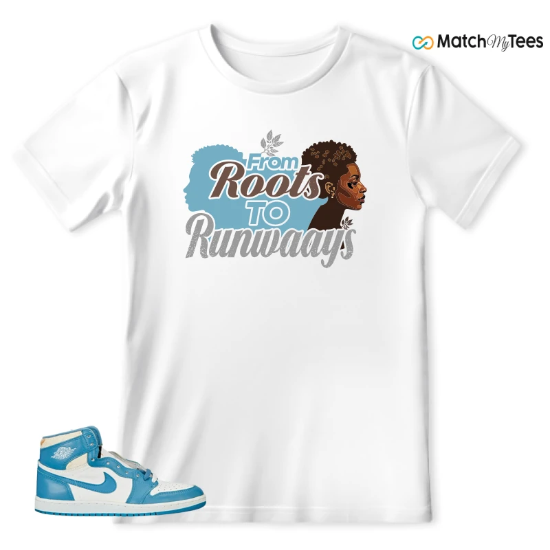 NIKE AIR JORDAN 1 HIGH OG UNC REIMAGINED SNEAKER Matching Tees t-shirt