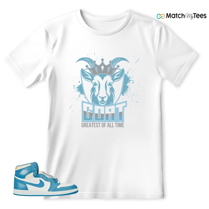 NIKE AIR JORDAN 1 HIGH OG UNC REIMAGINED SNEAKER Matching Tees t-shirt