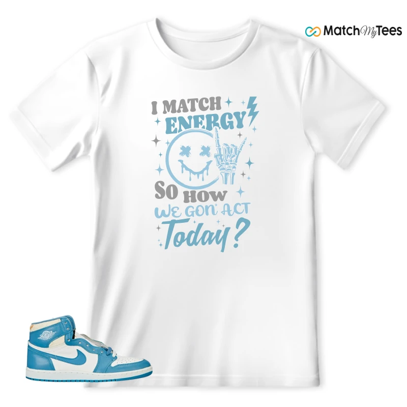 NIKE AIR JORDAN 1 HIGH OG UNC REIMAGINED SNEAKER Matching Tees t-shirt