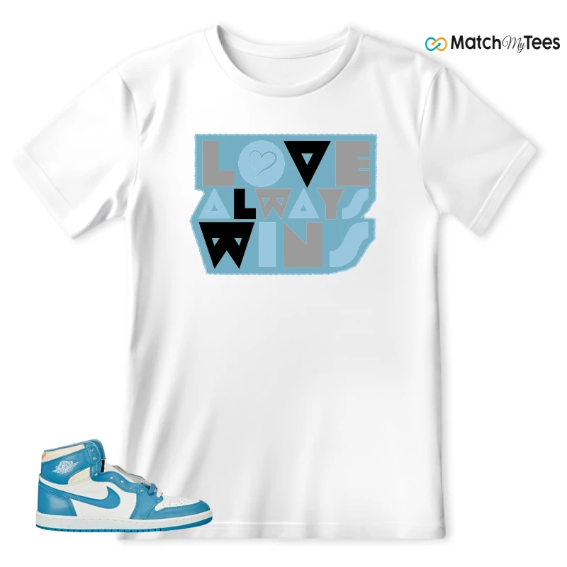 NIKE AIR JORDAN 1 HIGH OG UNC REIMAGINED SNEAKER Matching Tees t-shirt