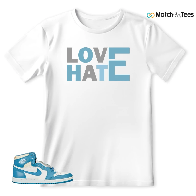 NIKE AIR JORDAN 1 HIGH OG UNC REIMAGINED SNEAKER Matching Tees t-shirt